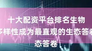 十大配资平台排名生物多样性成为最直观的生态答卷